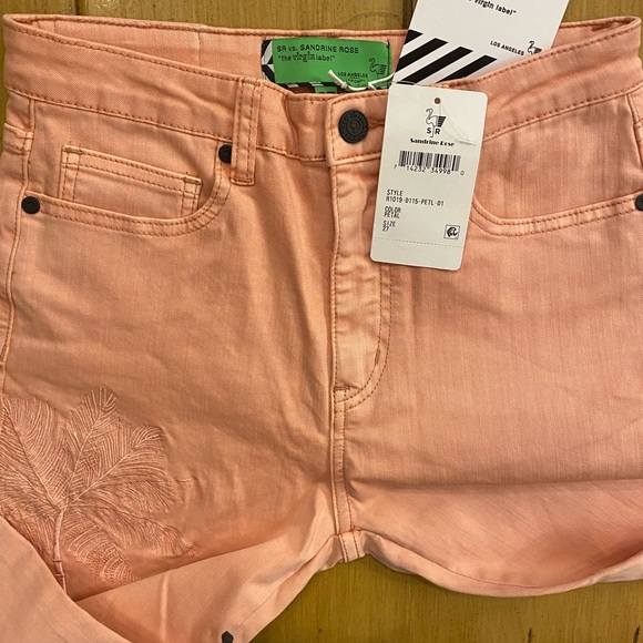 Free People Sandrine Rose Womens Embroidered Jeans Ankle New 27 virgin label - Picture 3 of 16